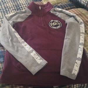 VS Pink Quarter ZIP Pullover